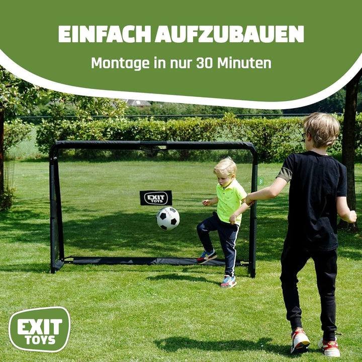 EXIT | Hochwertige Fussballtore aus Stahl - Enthält eine Trainingswand und EIN stabiles Verankerungs