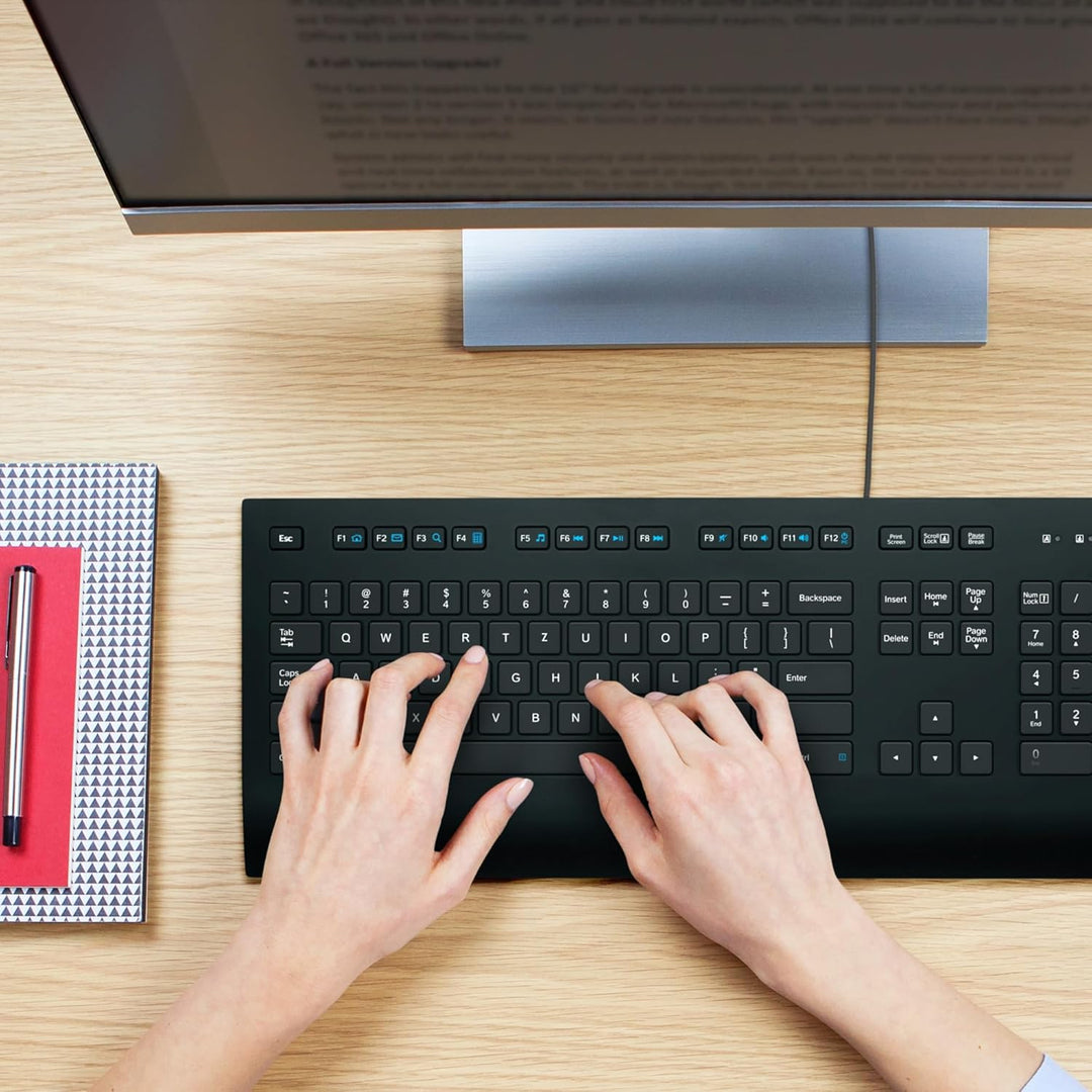 Logitech K280e Pro Kabelgebundene Business Tastatur für Windows, Linux und Chrome, USB-Anschluss, Ha
