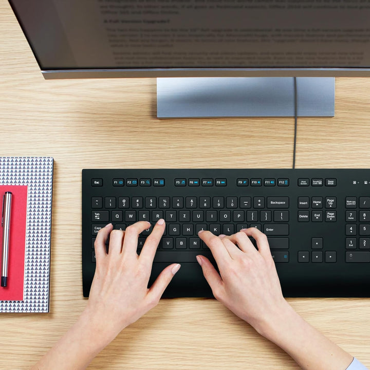 Logitech K280e Pro Kabelgebundene Business Tastatur für Windows, Linux und Chrome, USB-Anschluss, Ha