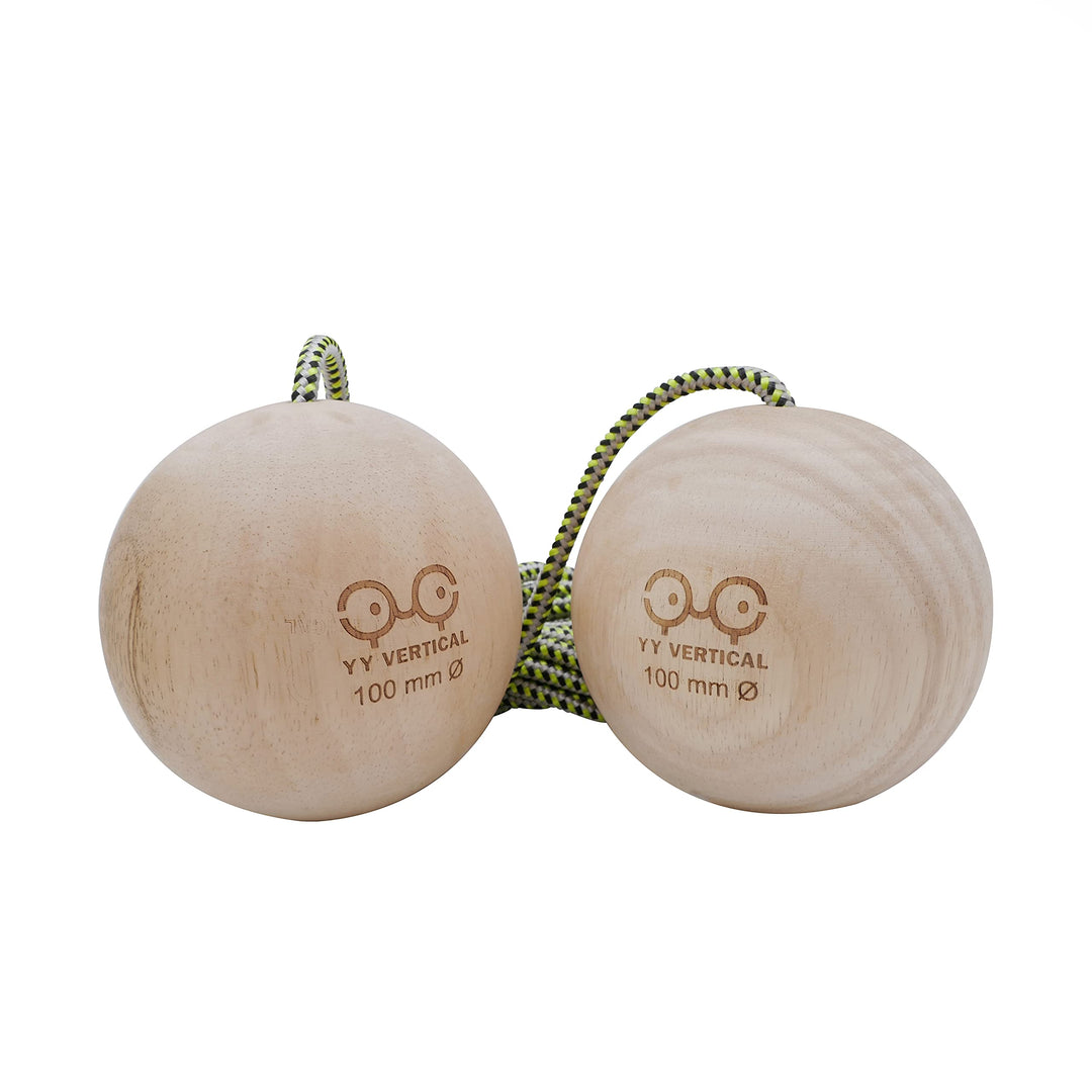 YY Vertical 100 Climbing Balls 100 mm aus recyceltem Holz für Klettertraining paarweise, Taille Uniq