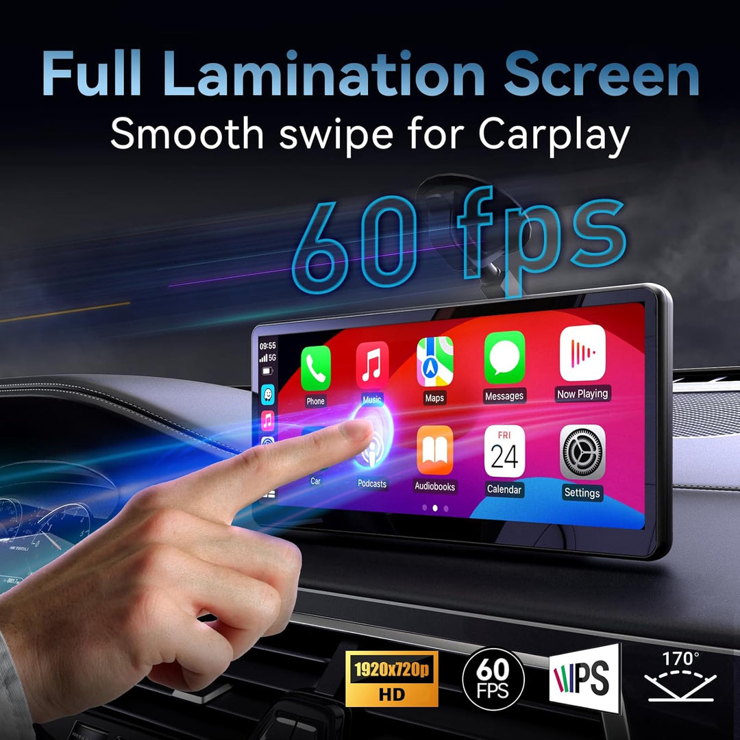 MINIX 2026 Vollständig Laminierter Bildschirm 60fps Tragbares Wireless CarPlay Autoradio 8,9 Zoll 19
