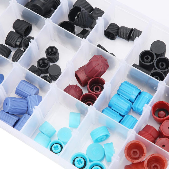 Yctze 90pcs Klimaanlage Kältemittelventil Kernkappen Ersatz Auto A/C System Reparatur Zubehör