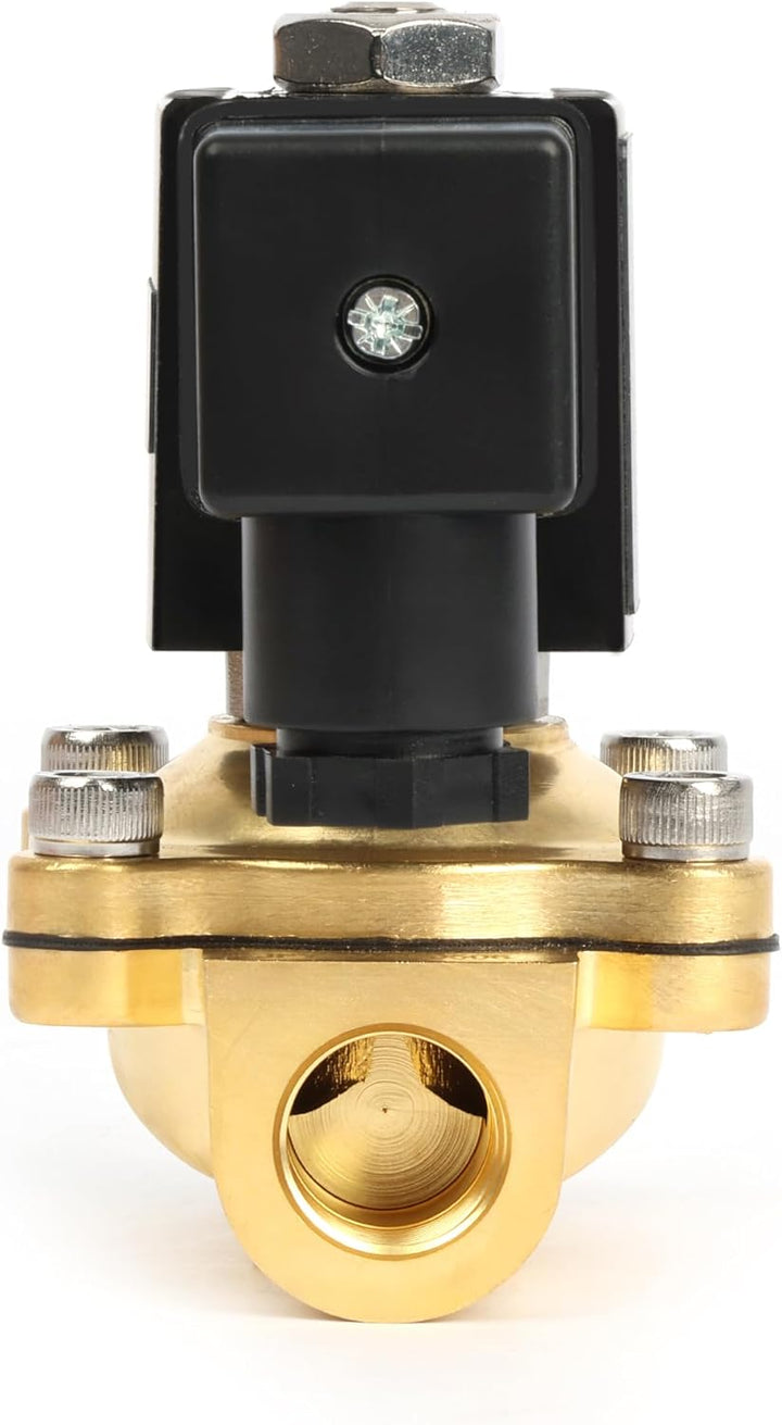 U.S. Solid Magnetventil Messing G 3/8" 24V DC stromlos geschlossen 10 bar - Elektrisches Wasserventi