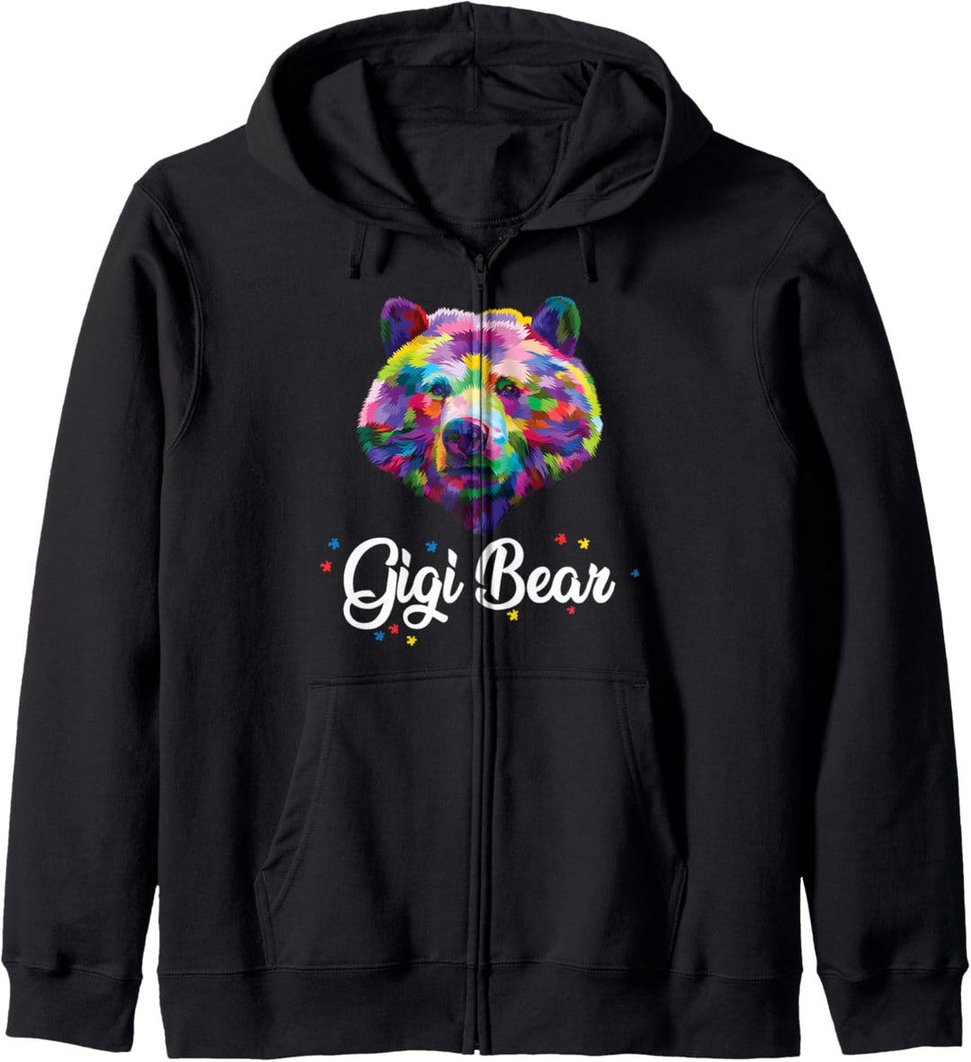 Buntes, süsses, autistisches, stolzes Grosseltern-Gigi-Bär-Enk Kapuzenjacke