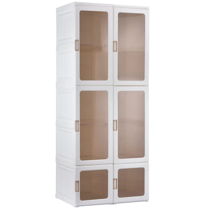 BITUXX Lex21 Kleiderschrank Schrank Organizer aus PP 104x69x50cm Leichter Aufbau