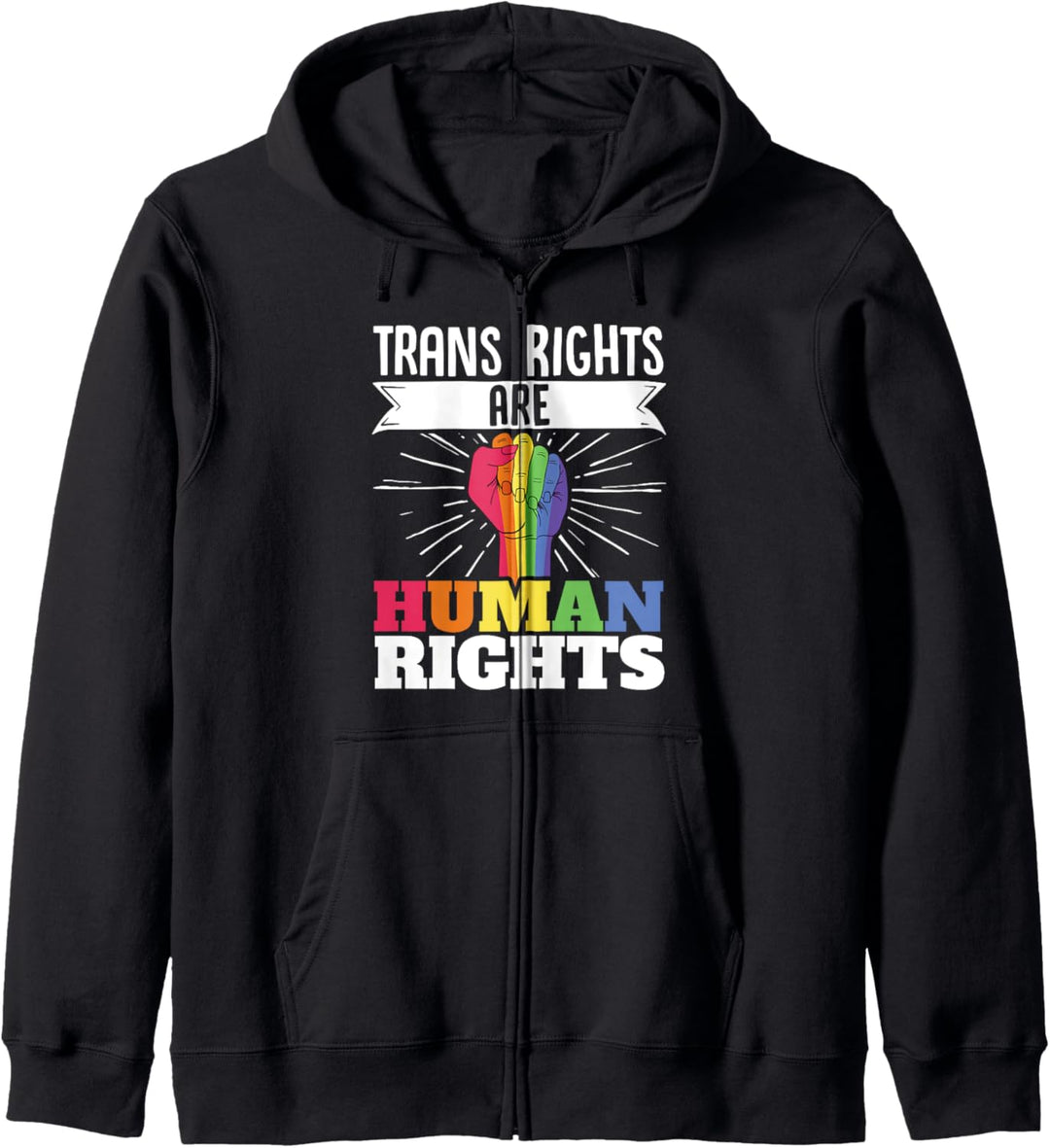 LGBT Gay Pride Month Trans Rights Are Human Rights Faust Kapuzenjacke