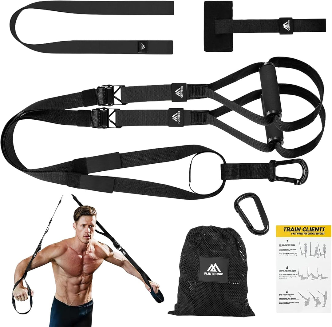 Flintronic Schlingentrainer, Sling Trainer Set für EIN Ganzkörpertraining, Schlingentrainer für Zuha