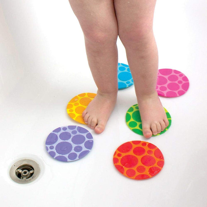 Munchkin Non-Slip Grippy Dots Bath Mat Hot Detection Technology, Pack of 6, Grippy Dots
