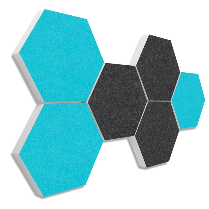 platino24 Schallabsorber COLORE aus Basotec G+ I Akustikpaneele mit Akustikfilz I Wand-Paneele mit 6