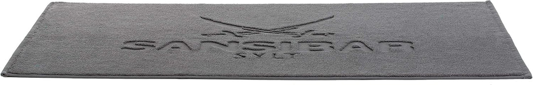 Sansibar Badvorleger 50x80 cm 100% Baumwolle Fein-Flor Badteppich Badematte Anthrazit Einzeln 50 x 8