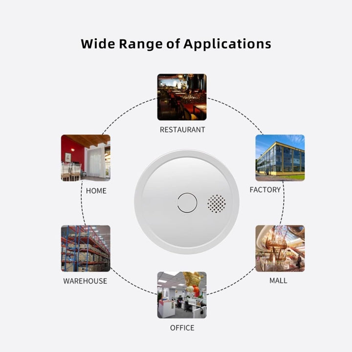 HEIMAN WiFi Smart Rauchmelder, 10 Jahre Fotoelektrischem Sensor，WLAN Feuermelder mit austauschbarer