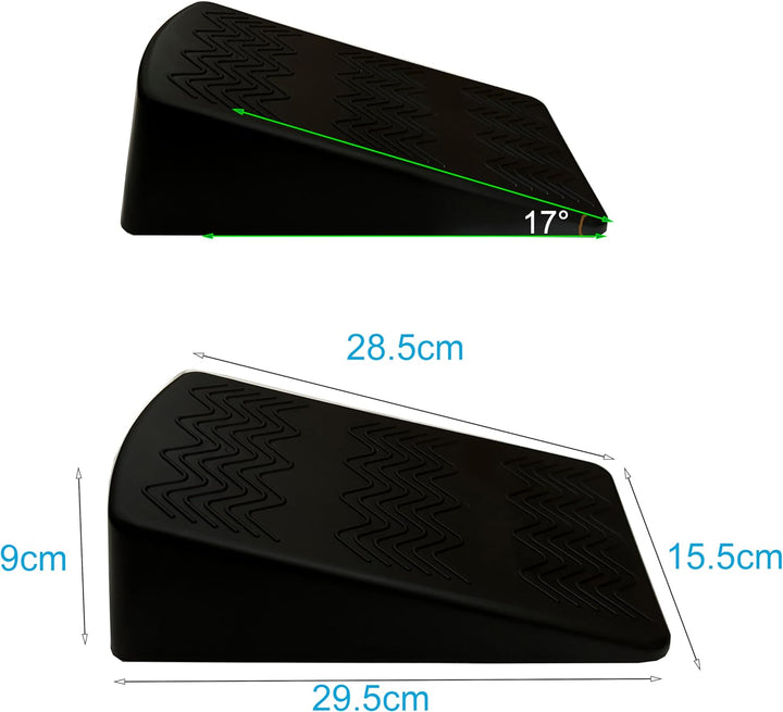 qibylift Yoga-Keil-Block-Paare, schwarze schräge Board-Wadendehner, Übungsrampen für Gewichtheben, P