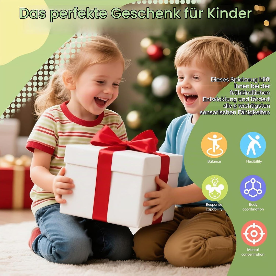 RoserRose 5-in-1 Outdoor Spiele für Kinder, Rakete Spielzeug, Springseil, Ringwurfspiel, Ausweich Sp