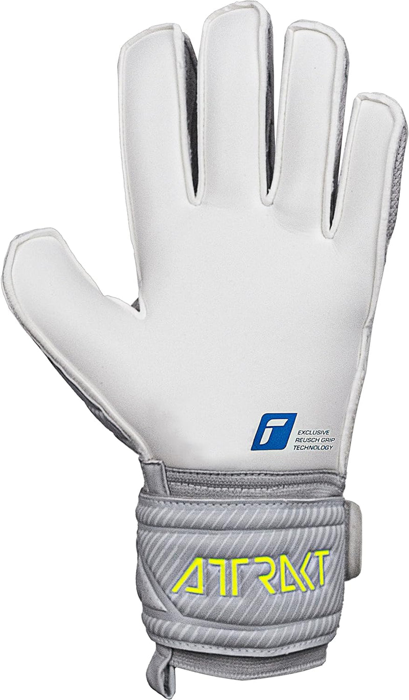 Reusch Herren Attrakt Finger Support Unisex Torwarthandschuhe mit Aussennaht Schnitt und Grip Belag,