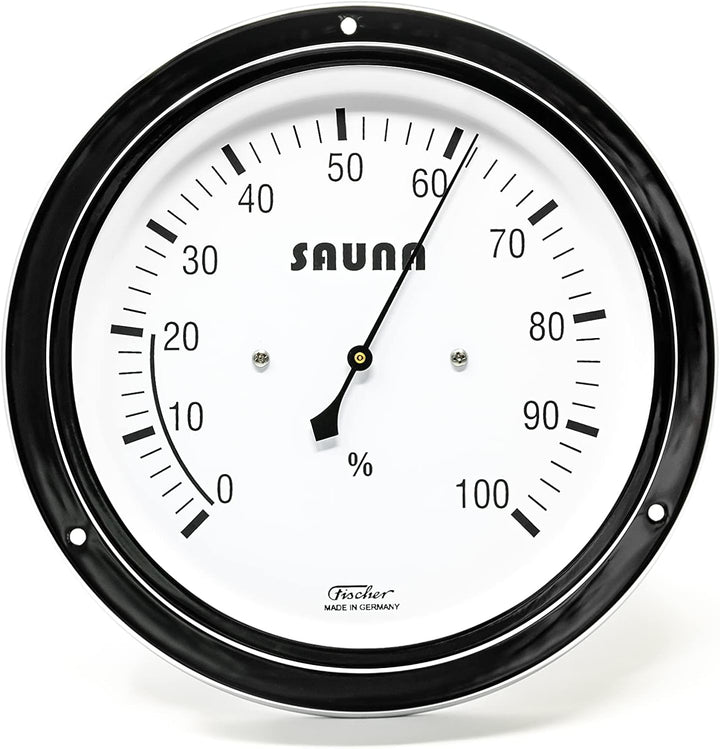 Fischer 4036-47 - synthetisches Sauna-Hygrometer - 155mm Sauna-Luftfeuchtigkeitsmesser aus Messing -