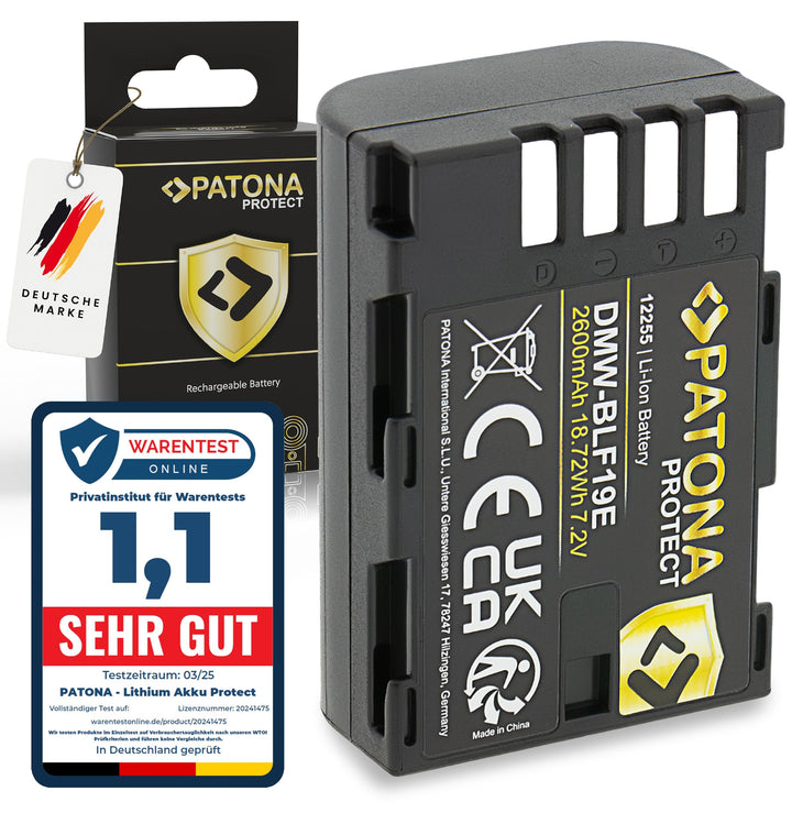 PATONA Protect V1 Akku DMW-BLF19E, NTC Kompatibel mit Panasonic Lumix DMC-GH3 DMC-GH3A DMC-GH4