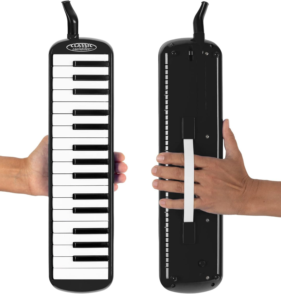 Classic Cantabile FML-32 BK Melodica - Blasharmonika mit 32 Tasten - Tonumfang: f - c³ - Booklet mit