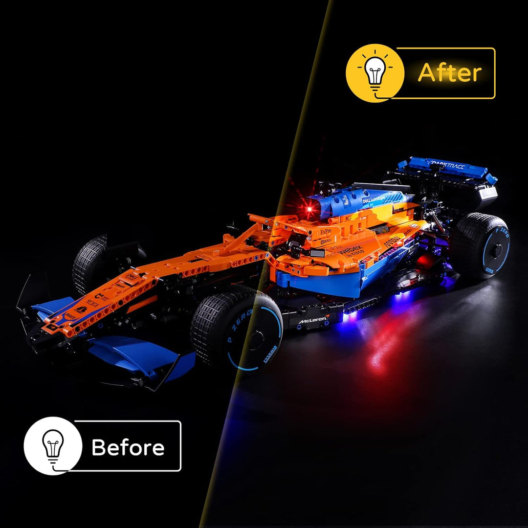 YEABRICKS LED Licht für Lego-42141 Technic McLaren Formula 1 Race Car Bausteine Modell (Lego Set Nic