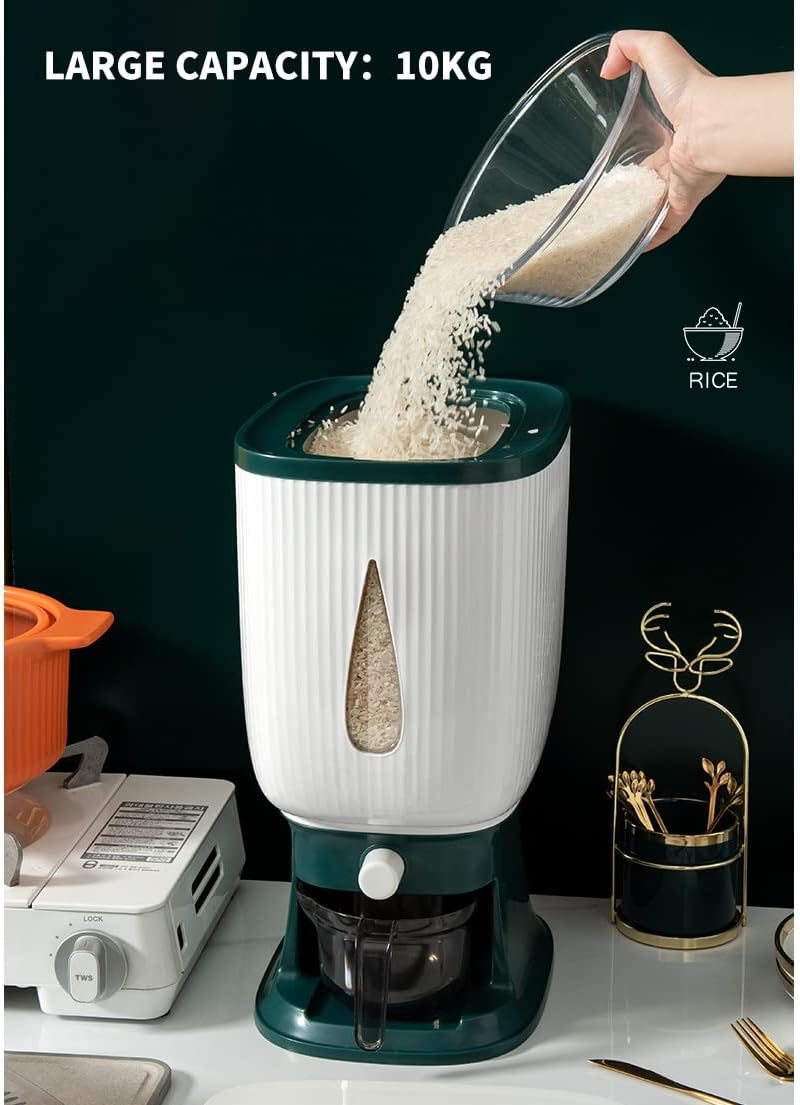 NIZEAMI 10 Kg Automatischer mit SpüLen Becher Smart Aufbewahrung Eimer Haushalt Box für Cornflakes M