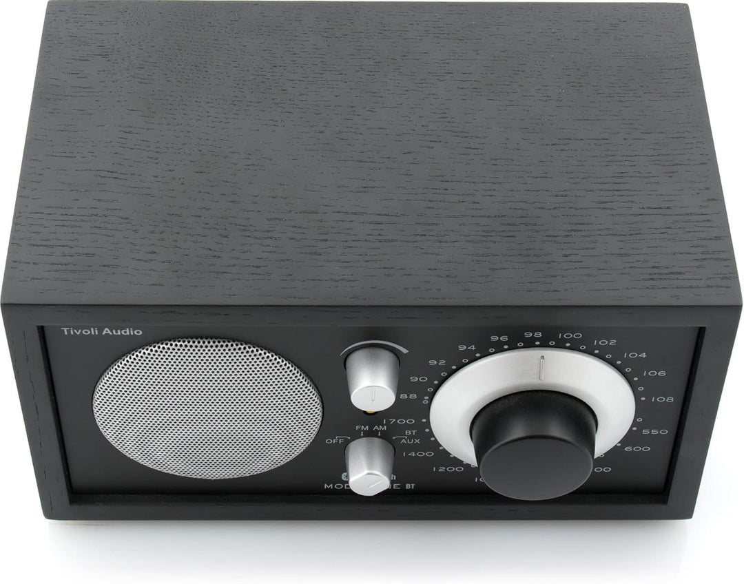 Tivoli Audio Model One BT Bluetooth UKW-/MW-Tisch Radio (Schwarz / Schwarz / Silber), Schwarz / Schw