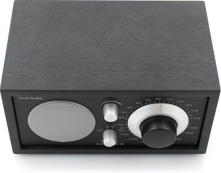 Tivoli Audio Model One BT Bluetooth UKW-/MW-Tisch Radio (Schwarz / Schwarz / Silber), Schwarz / Schw