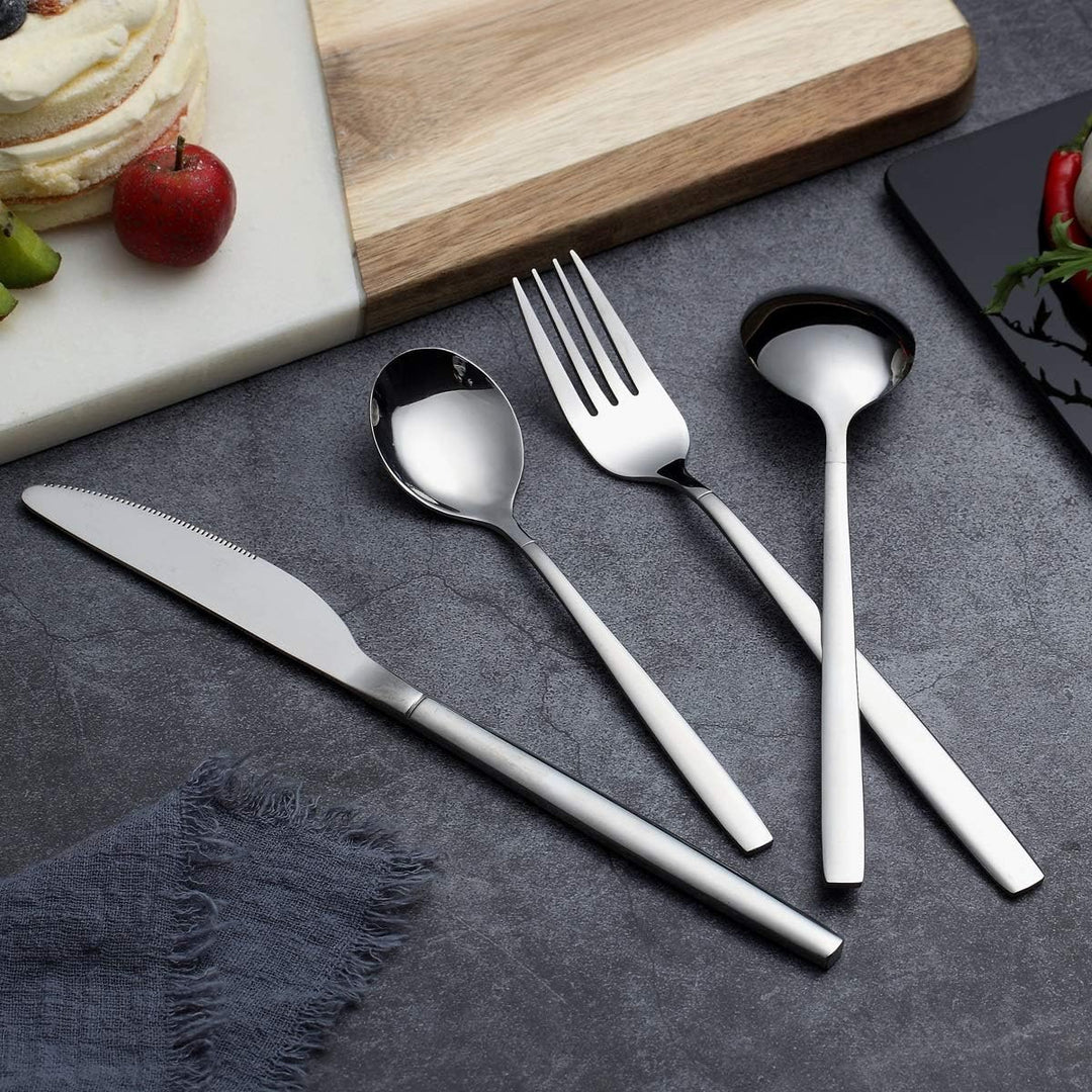 Berglander Besteck Set 24 Stücke, Edelstahl besteck set, Service für 6 Personen 2. Itano 24 7. Silbe