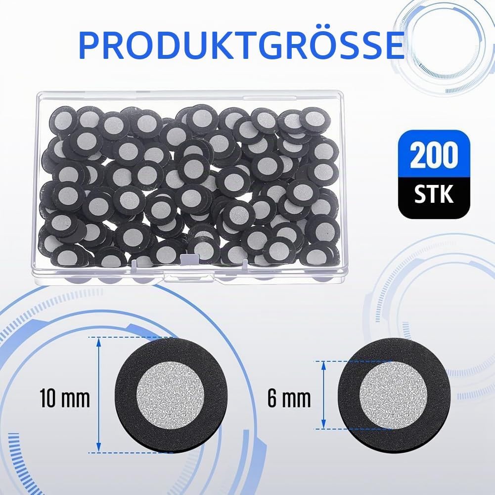 200 Stück Magnetisches 3D-Scannen, 3D-Scan-Marker, Innen 6,0 mm, Aussen 10 mm, Tracking-Punkt, Hochr
