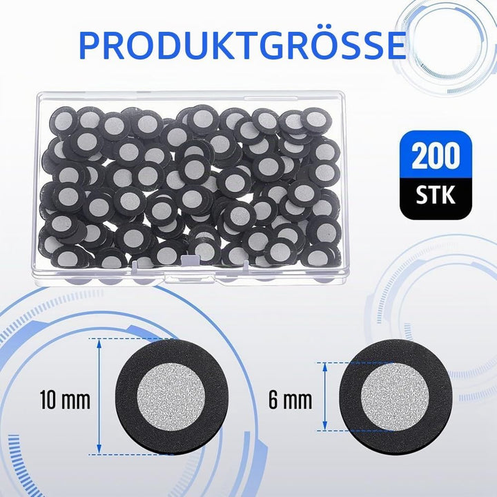 200 Stück Magnetisches 3D-Scannen, 3D-Scan-Marker, Innen 6,0 mm, Aussen 10 mm, Tracking-Punkt, Hochr