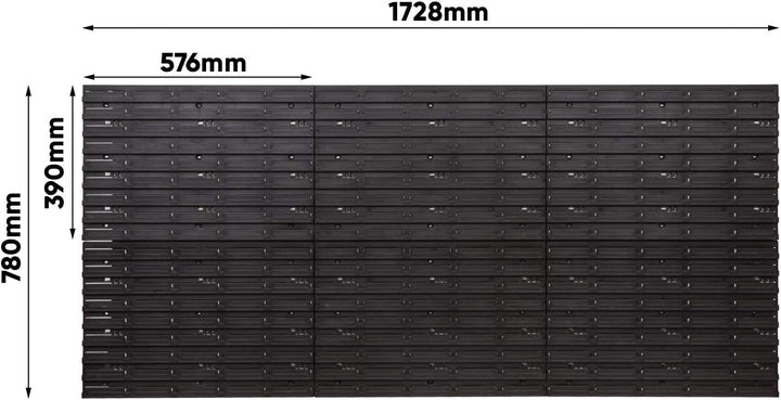 Werkstattregal Wandregal | 1728 x 780 mm | Lagersystem mit Werkzeughalterungen und Stapelboxen - Wan