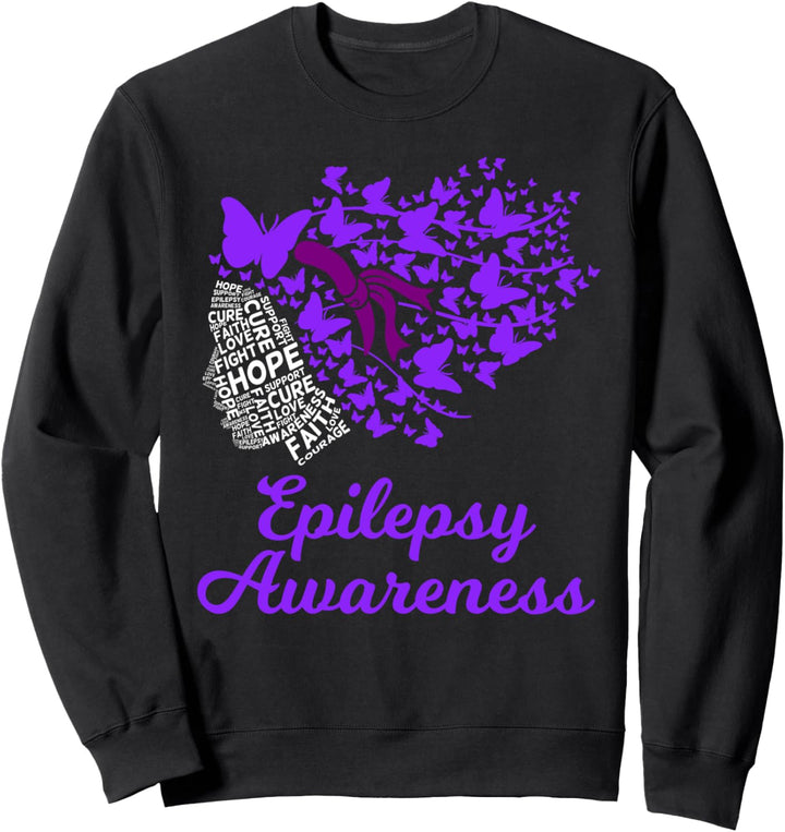 Epilepsy Awareness Day Epilepsie Schmetterling Sweatshirt