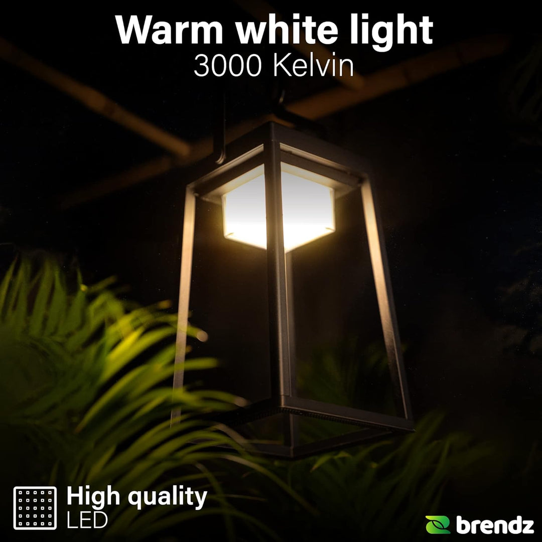 Brendz YUMA LED Solar Laterne, Laterne für draussen, IP44 wasserfest, RGB Gartendeko Solar mit 3 Lic