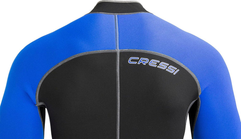 Cressi Lido Man - Shorty Neopren High Stretch 2 mm Neoprenanzug für Herren Schwarz -Blau XL, Schwarz