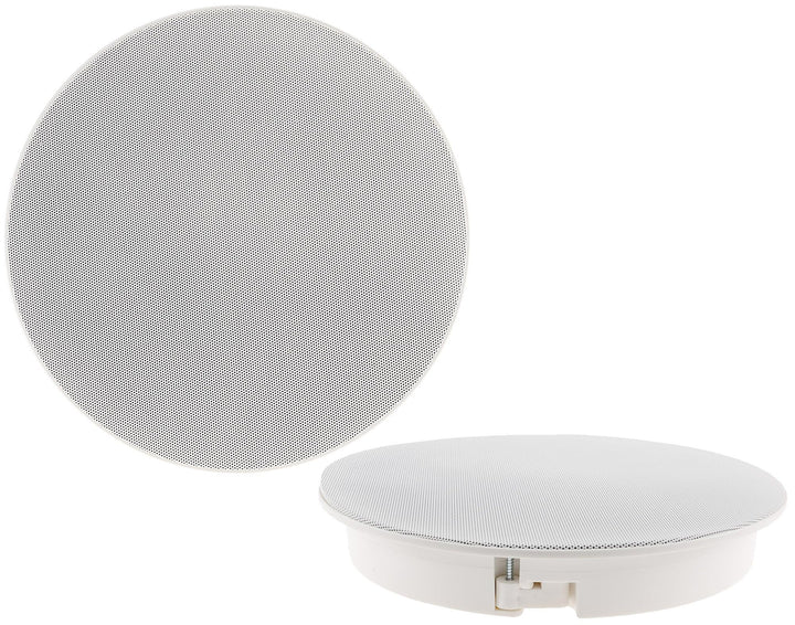 ChiliTec Einbaulautsprecher 34mm Flacher Lautsprecher für Decke Wand 2-Wege 120Watt Rund Ø 255mm Fla