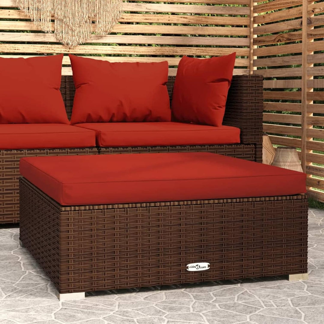 Tidyard Polyrattan Sitzhocker Hocker Rattan Gartenmöbel Fussbank Gartenhocker Gartenstuhl Rattanstuh