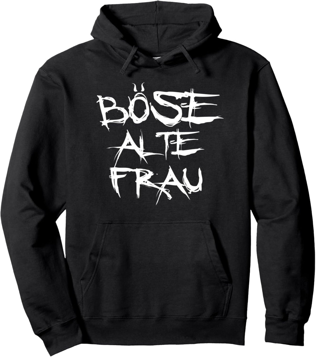 Böse Alte Frau Pullover Hoodie
