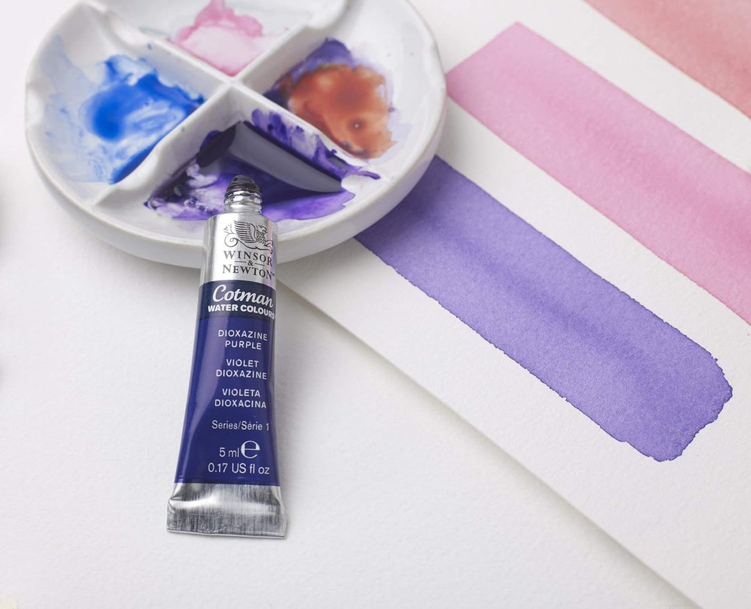 Winsor & Newton 390665 Cotman Aquarellfarbenset, ausgezeichnete Transparenz, Farbkraft und Verarbeit