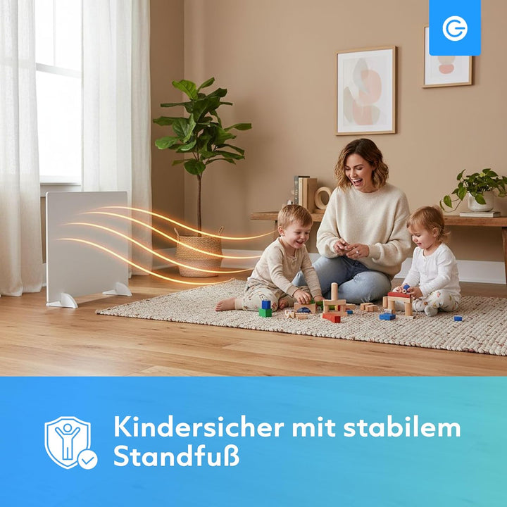 Silvergear® Infrarotheizung Standgerät 425W | Infrarotheizung Energiesparend | Infrarot Heizung Heiz