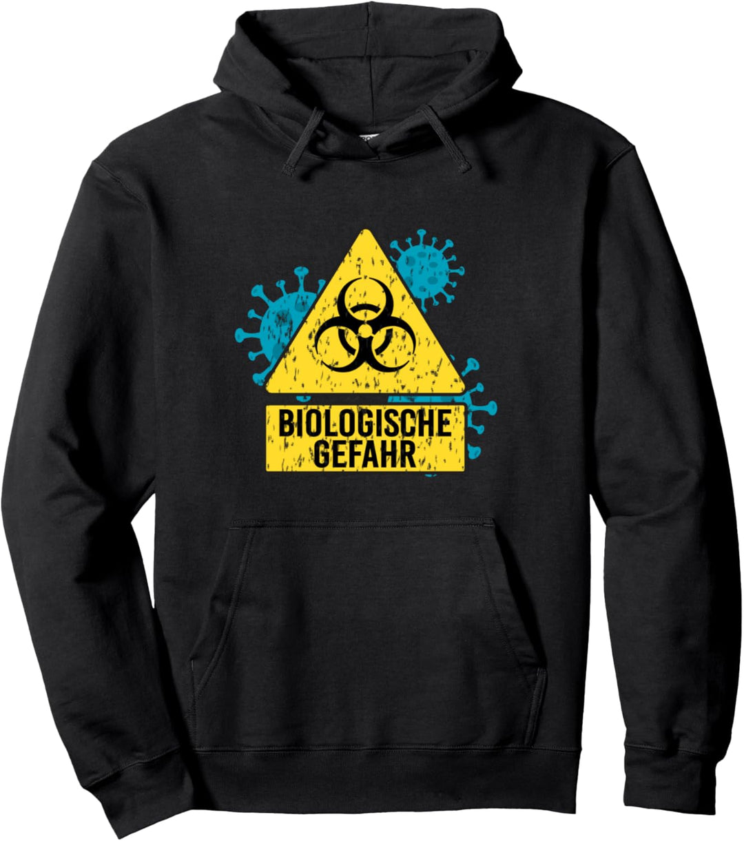 Achtung Viren! Biohazard Biologische Gefahr Geschenk Pullover Hoodie