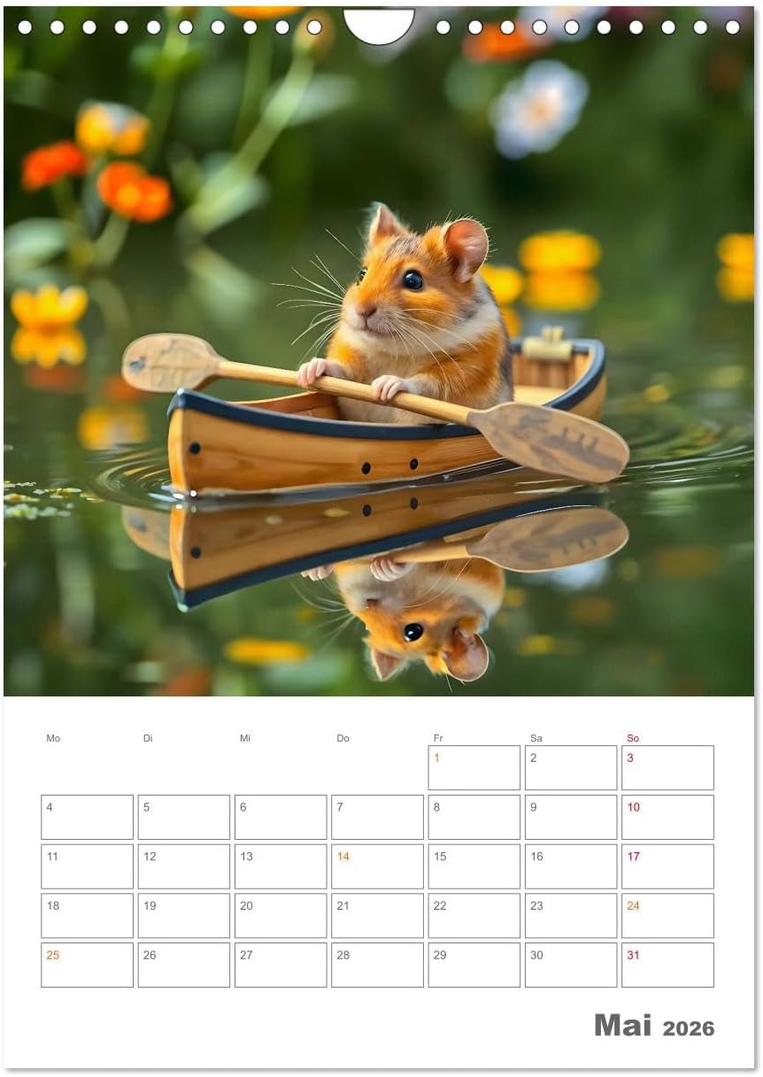 Adventure Hamster - Sportliche KI Hamster präsentieren den Abenteuer-Sport (Wandkalender 2026 DIN A4