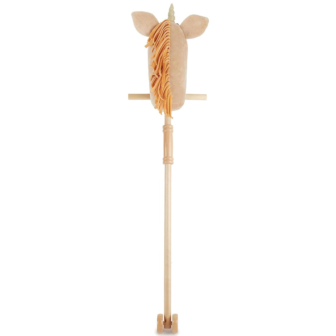 Bieco Steckenpferd Kinder Einhorn Magic | Hobby Horse | Rollen | Holz Stab | Stock Pferde Schöne für