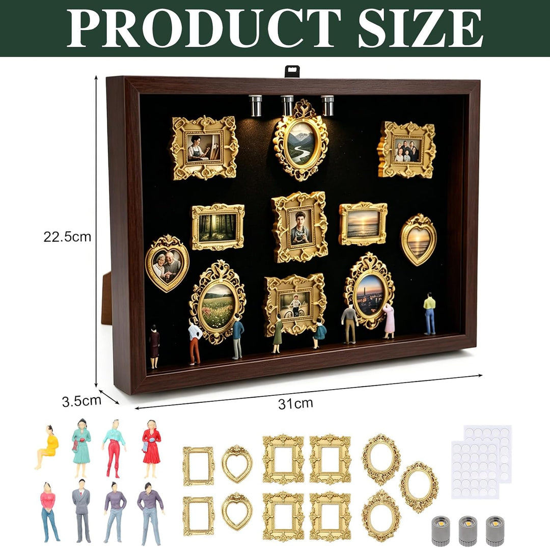 DIY Mini Museum Silhouette Box, Personalisierte DIY Silhouette Box, Mini Museum Bilderrahmen mit 8 M