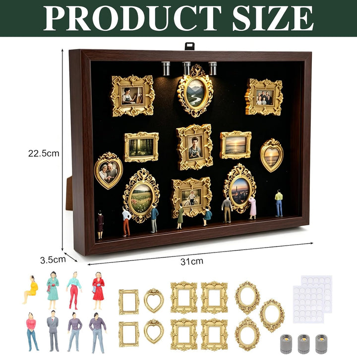 DIY Mini Museum Silhouette Box, Personalisierte DIY Silhouette Box, Mini Museum Bilderrahmen mit 8 M
