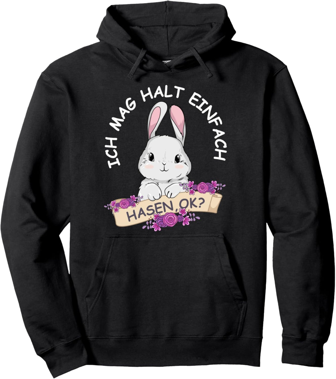 Ich mag halt Hasen Kaninchen Hase Damen Kinder Mädchen Pullover Hoodie
