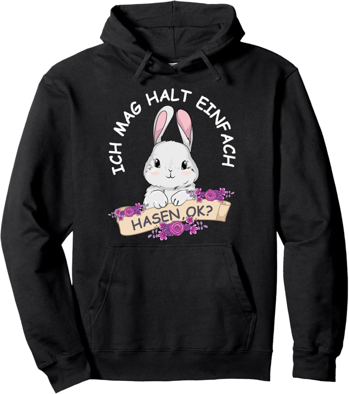 Ich mag halt Hasen Kaninchen Hase Damen Kinder Mädchen Pullover Hoodie