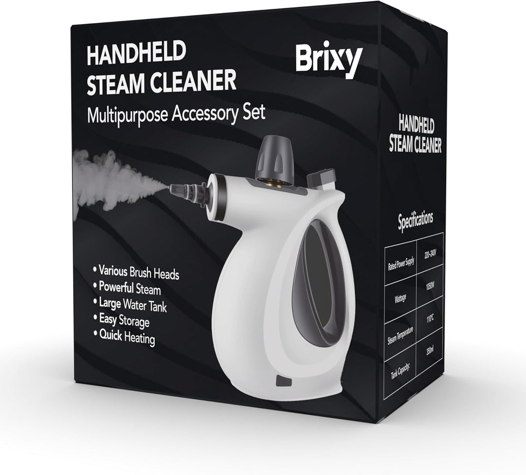 Brixy Dampfreiniger - Handdampfreiniger - Fleckenreiniger - Boden, Badezimmer, Küche - Teppichreinig