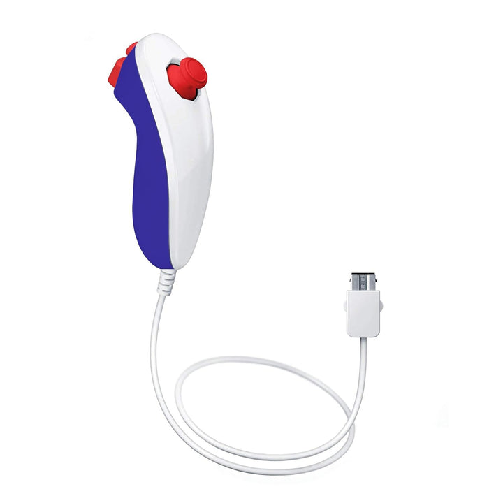 Qumox MotionPlus Controller Fernbedienung + Nunchuk für Wii Toad Ver Weiss/Blau, Weiss/Blau
