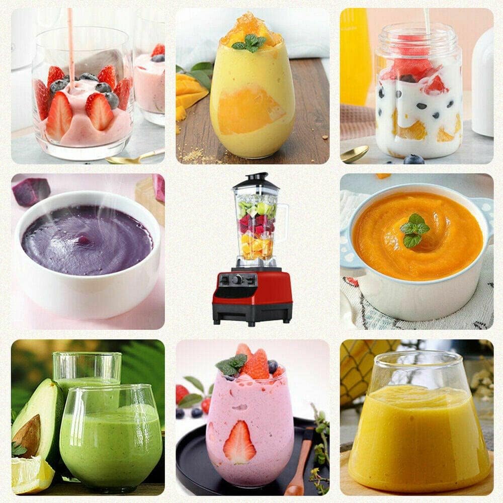 Mixer Smoothie Maker 2 L, Multifunktional Standmixer mit 6 Metallklingen 4500W Mixer Smoothie Maker