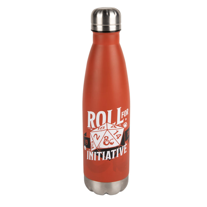 Konix Dungeons & Dragons Isolierflasche - Edelstahl - 500 ml - Roll for Initiative-Motiv - Rot Dunge