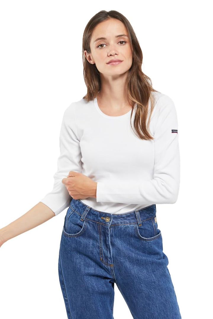 Armor Lux Damen Annaïg Pullover, weiss, 36
