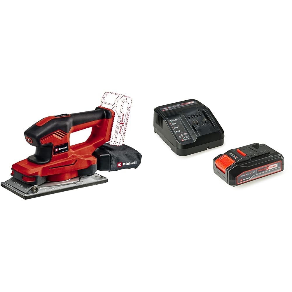 Einhell Akku-Schwingschleifer TE-OS 18/230 Li Power X-Change (Drehzahlelektronik, Micro-Klett, Fussp